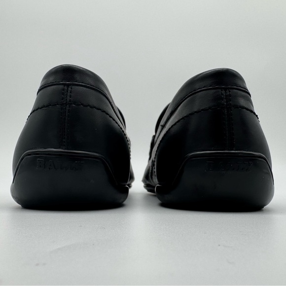 Bally Gabler Black Leather Moc Driving Loafer Size 9 D main image 6